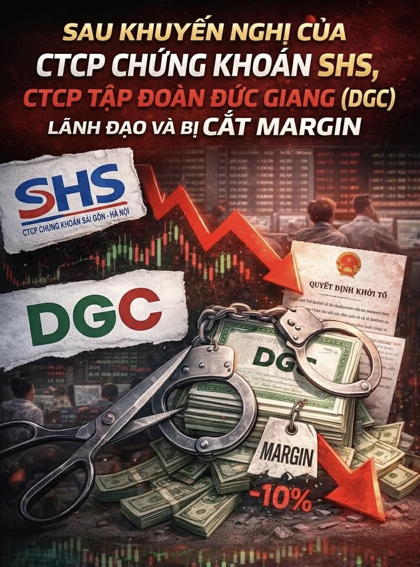 Sau khuyến nghị của Chứng khoán SHS, DGC lần lượt dính khởi tố lãnh đạo và bị cắt margin