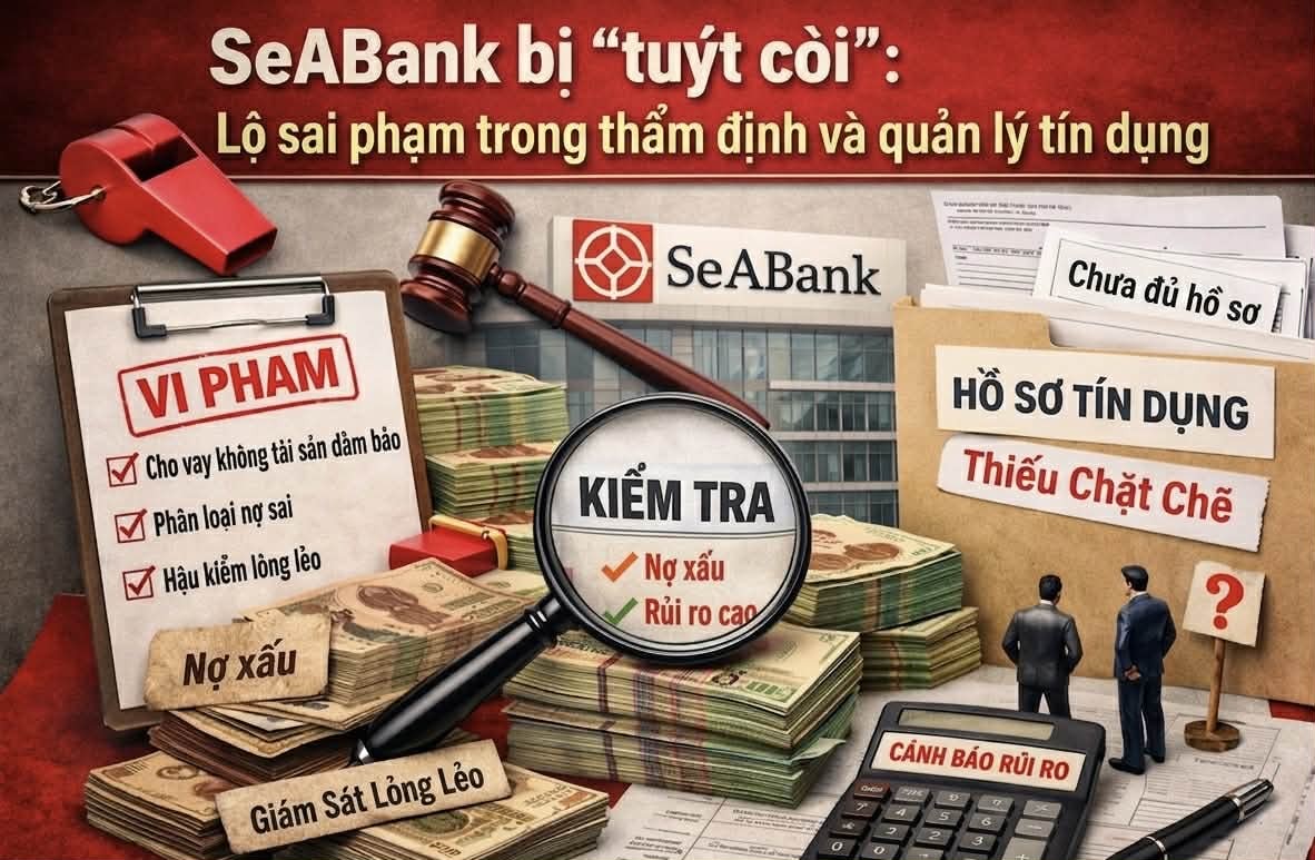 SeABank bị “tuýt còi”: Lộ sai phạm trong thẩm định và quản lý tín dụng
