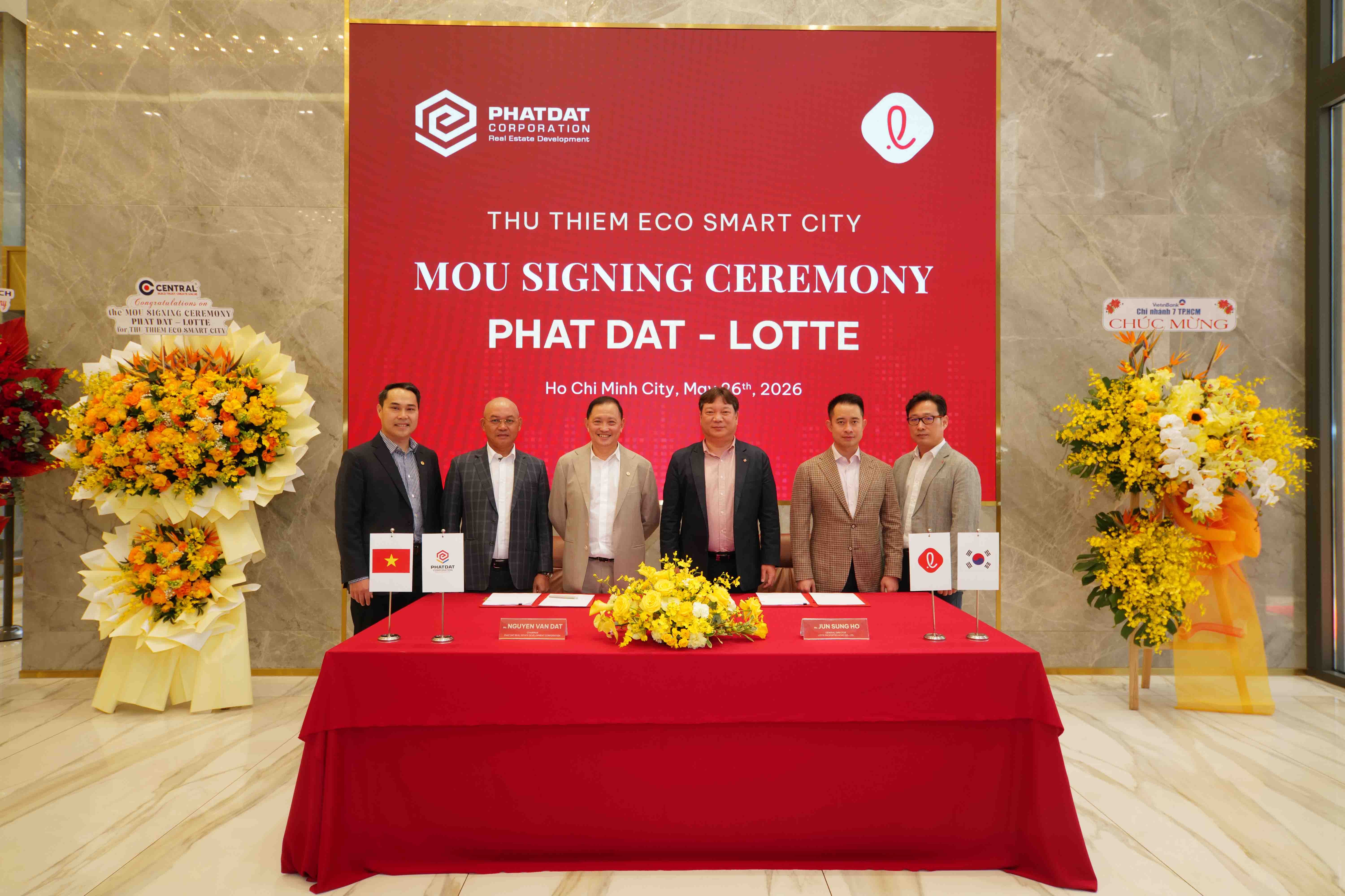 Phát Đạt và LOTTE ký kết biên bản ghi nhớ hợp tác dự án Thu Thiem Eco Smart City