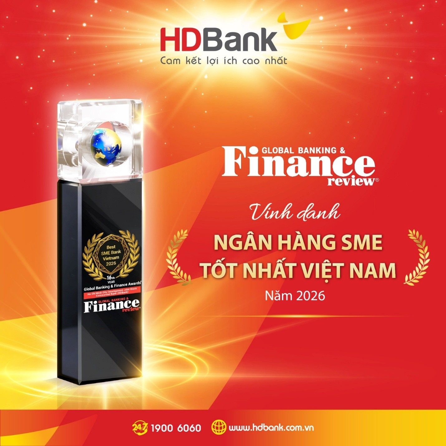HDBank ghi dấu ấn quốc tế với bộ ba giải thưởng danh giá về bán lẻ, SME và tài trợ chuỗi cung ứng