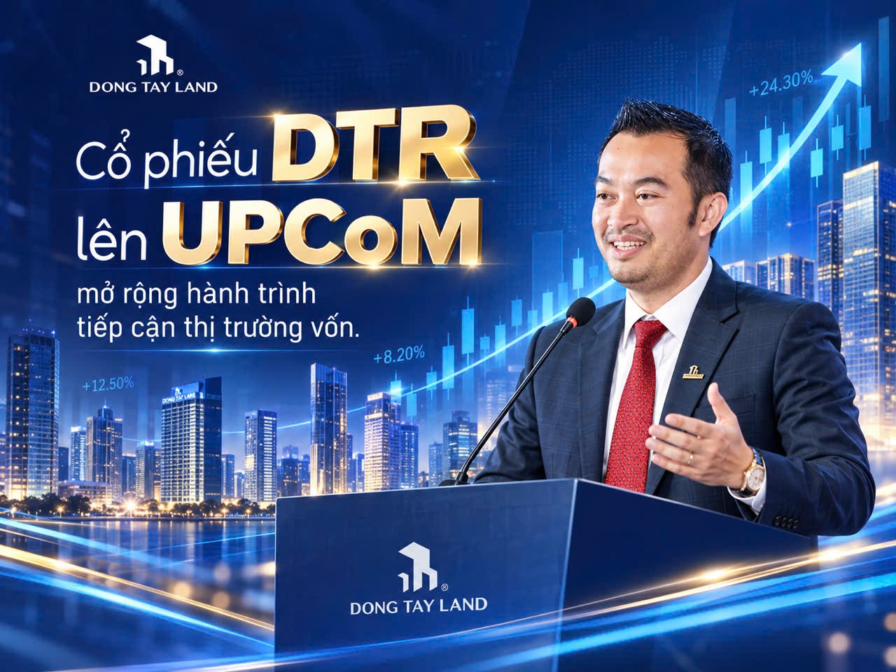 Cổ phiếu DTR lên UPCoM, mở rộng hành trình tiếp cận thị trường vốn