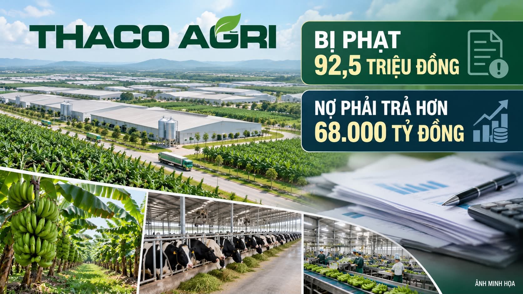 THACO AGRI bị phạt 92,5 triệu đồng, nợ phải trả vượt 68.000 tỷ đồng